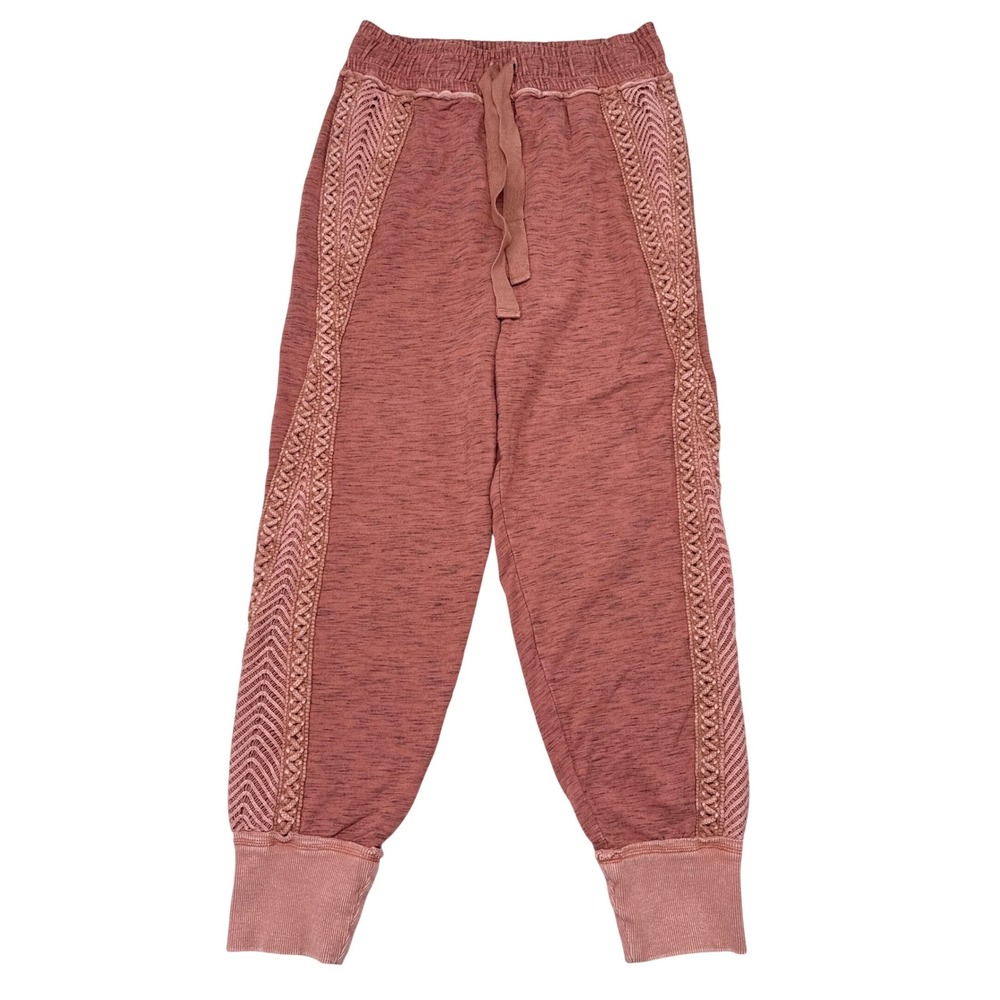 Free People FP Movement‎ Mountain High Cable Joggers Size Small Pink Sweatpants - Picture 3 of 11